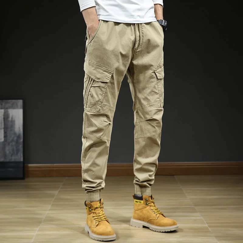 Herren Tapered-Cargo‑Jogger mit geripptem Knöchelabschluss und verstärkten Kniepaneelen Drune