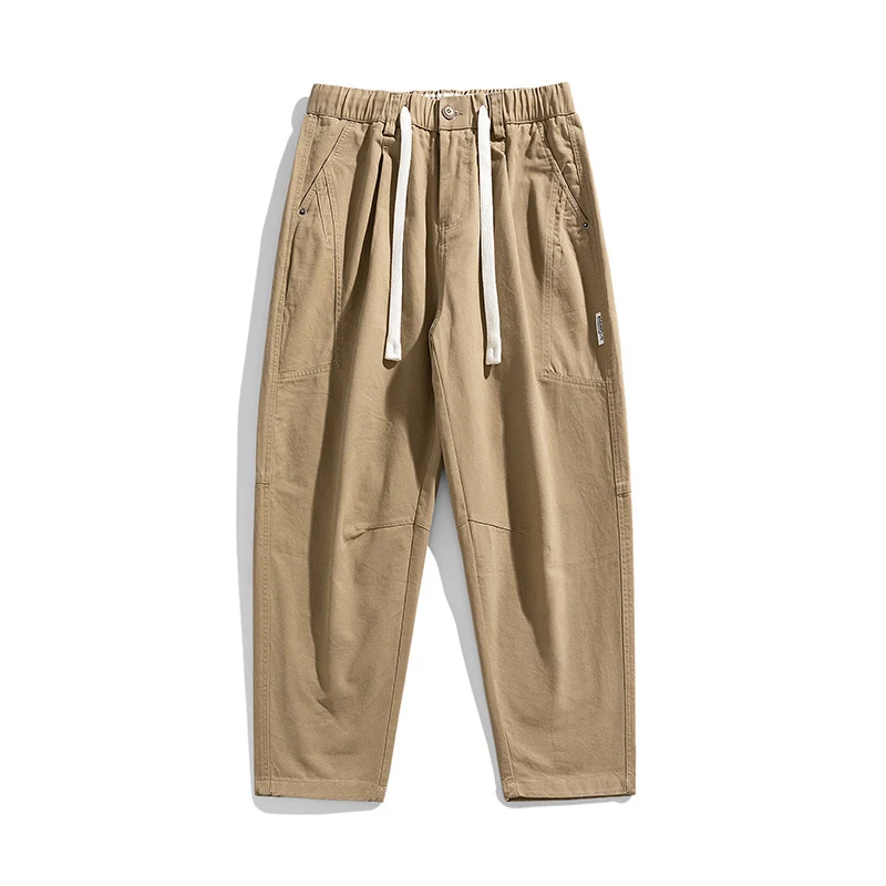 Herren Tapered-Canvas-Jogger mit elastischem Tunnelzugbund, Kniepasse und tiefen Utility-Taschen Drune