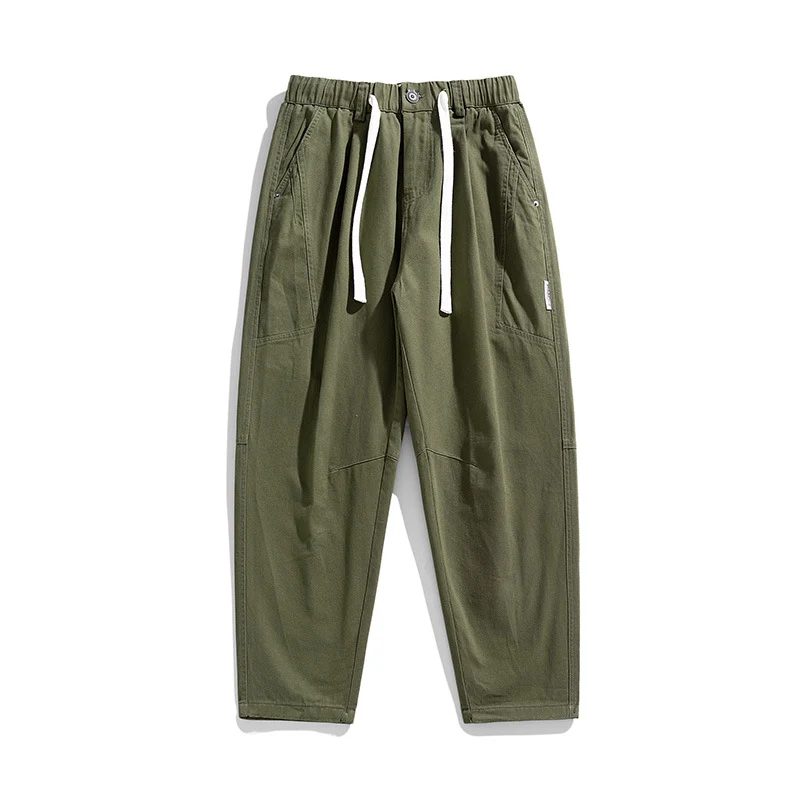 Herren Tapered-Canvas-Jogger mit elastischem Tunnelzugbund, Kniepasse und tiefen Utility-Taschen Drune