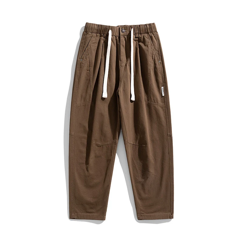 Herren Tapered-Canvas-Jogger mit elastischem Tunnelzugbund, Kniepasse und tiefen Utility-Taschen Drune