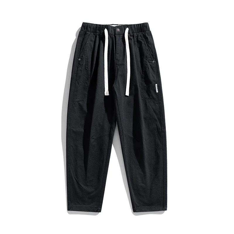 Herren Tapered-Canvas-Jogger mit elastischem Tunnelzugbund, Kniepasse und tiefen Utility-Taschen Drune