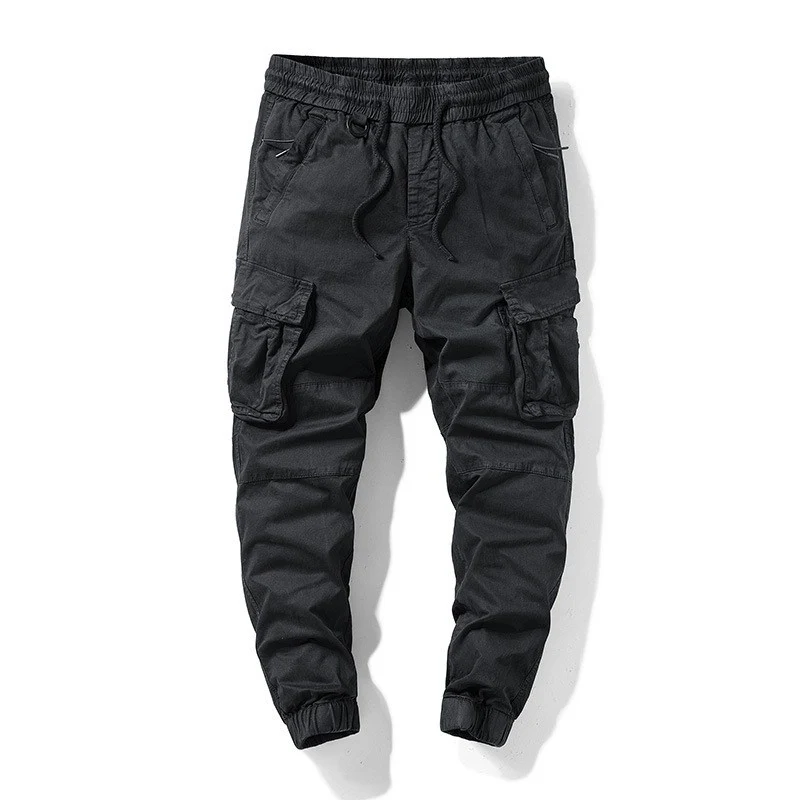 Herren Taktische Cargo‑Joggerhose mit elastischem Tunnelzugbund, Knieabnähern und Mehrfachtaschen Drune