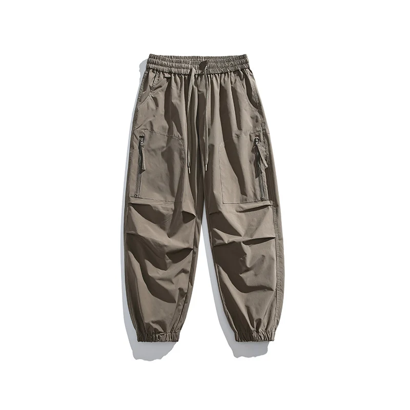Herren Taktische Cargo-Joggerhose mit elastischem Bund, Reißverschluss‑Taschen und geripptem Knöchelabschluss Drune