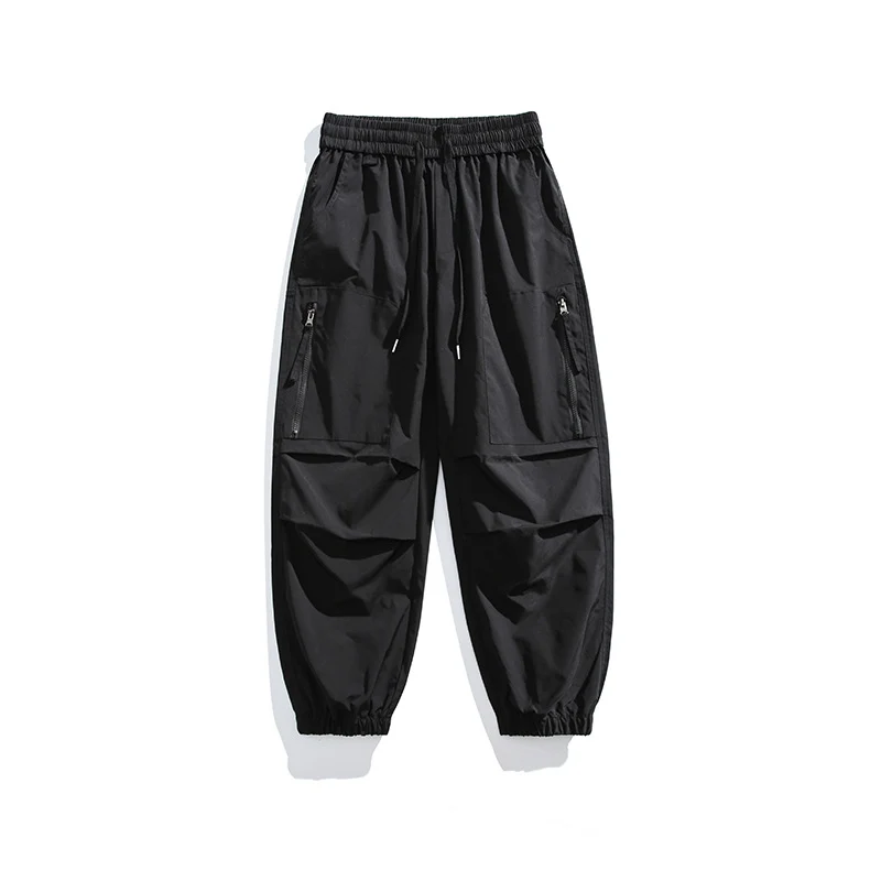 Herren Taktische Cargo-Joggerhose mit elastischem Bund, Reißverschluss‑Taschen und geripptem Knöchelabschluss Drune