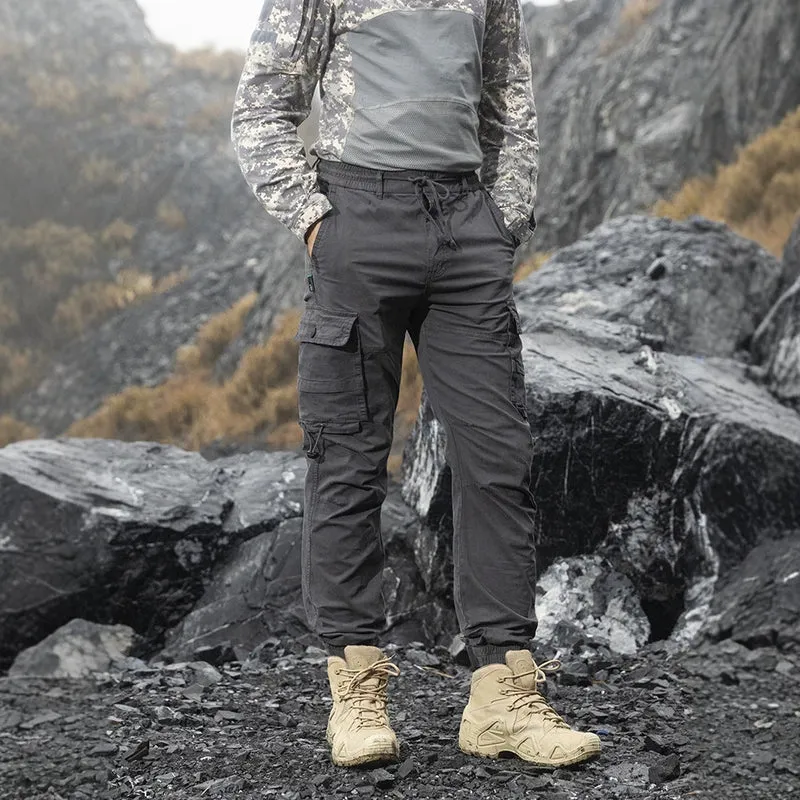 Herren Tactical-Utility Cargohose im Joggercut mit verstärkten Kniepartien, elastischem Komfortbund und Organizer-Taschen Drune