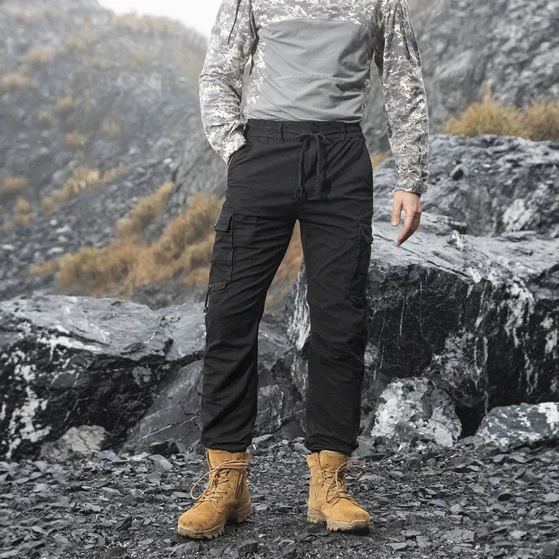 Herren Tactical-Utility Cargohose im Joggercut mit verstärkten Kniepartien, elastischem Komfortbund und Organizer-Taschen Drune