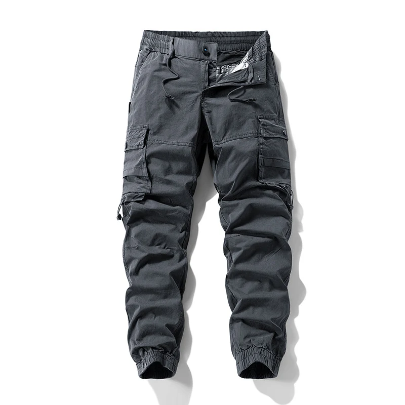 Herren Tactical-Utility Cargohose im Joggercut mit verstärkten Kniepartien, elastischem Komfortbund und Organizer-Taschen Drune