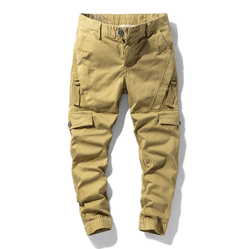 Herren Tactical-Jogger-Cargohose aus robustem Twill mit ergonomischen Knieabnähern und elastischen Bündchen Drune