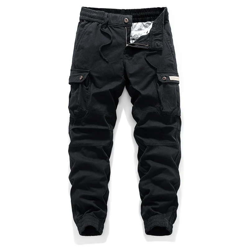 Herren Tactical-Cargo-Jogger mit Stretch-Einsatz, Tunnelzugbund und aufgesetzten Klapptaschen Drune