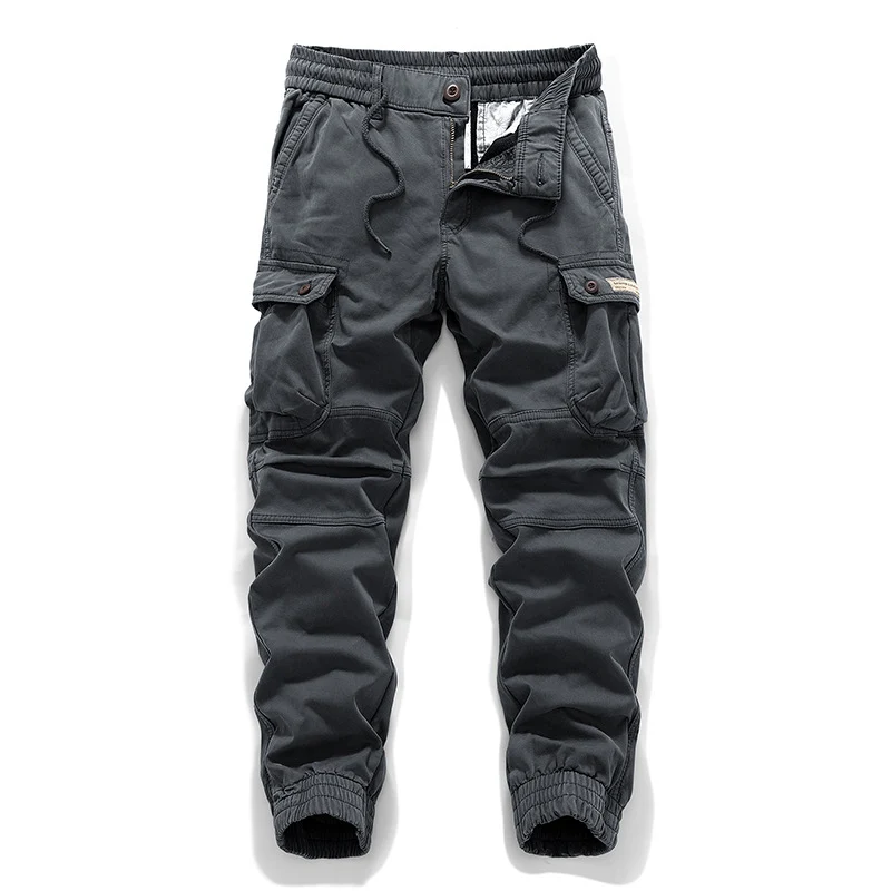 Herren Tactical-Cargo-Jogger mit Stretch-Einsatz, Tunnelzugbund und aufgesetzten Klapptaschen Drune