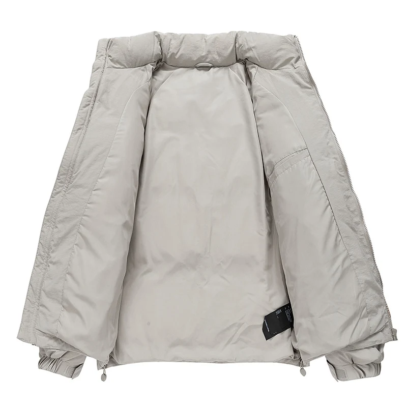 Herren Stepp-Daunen-Winterjacke mit hohem Stehkragen und verstellbarem Saum Drune