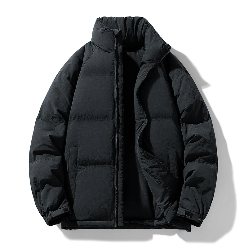 Herren Stepp-Daunen-Winterjacke mit hohem Stehkragen und verstellbarem Saum Drune