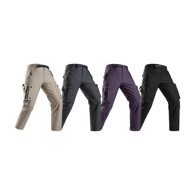 Herren Slim‑Tapered Cargo‑Hose mit Zipper‑Taschen, D‑Ring und Komfortbund Drune
