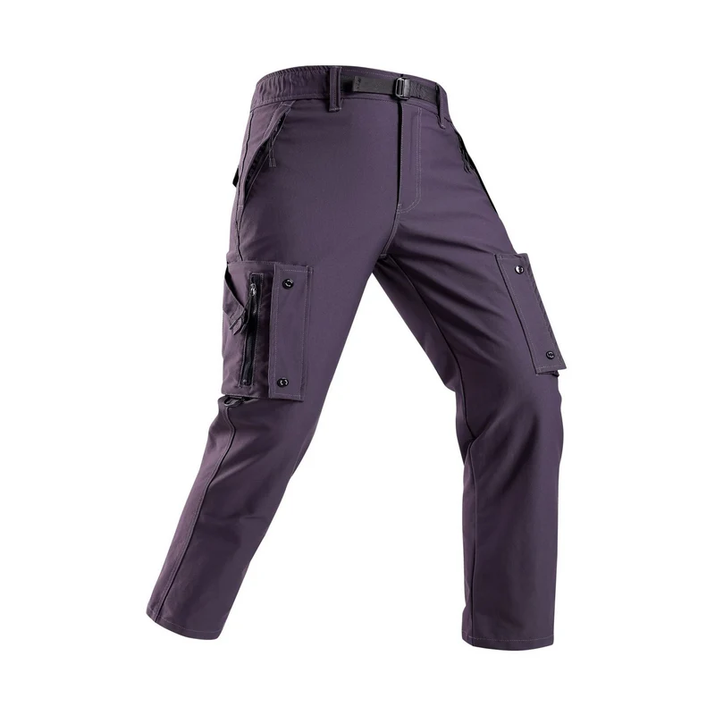 Herren Slim‑Tapered Cargo‑Hose mit Zipper‑Taschen, D‑Ring und Komfortbund Drune