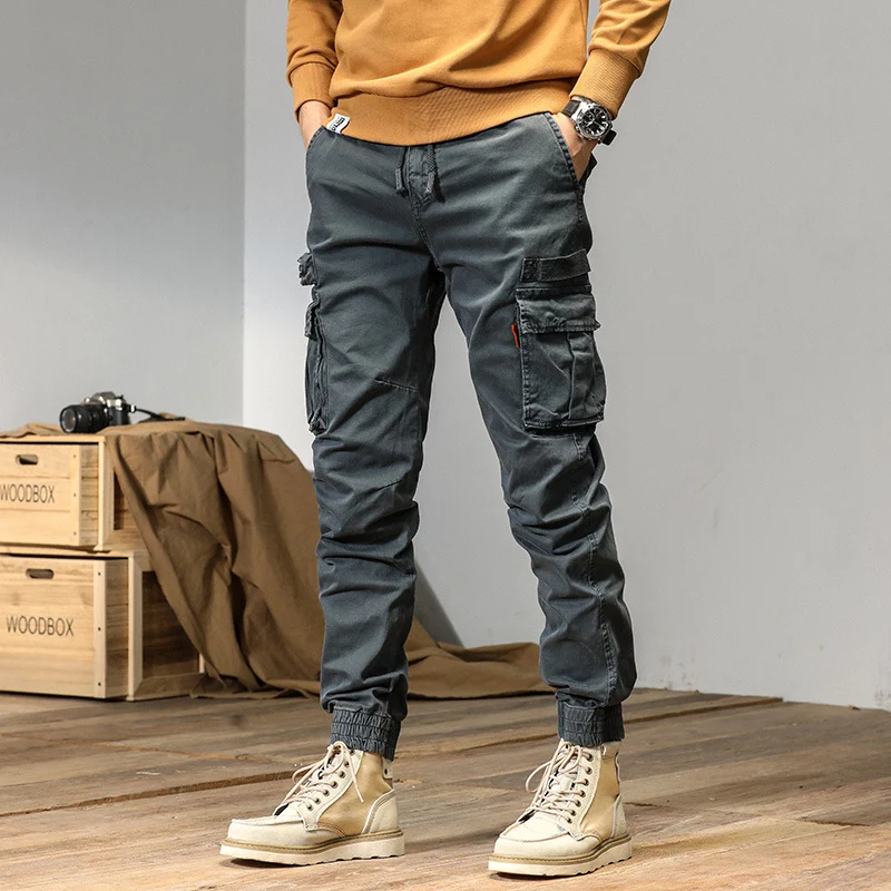 Herren Schmale Utility-Cargojogger aus Ripstop mit Elastikbund, Kordelzug und Mehrfachtaschen Drune