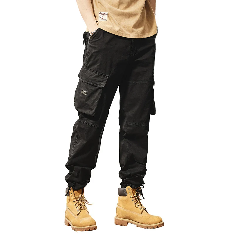 Herren Robuste Utility-Cargo-Hose mit Mehrfachtaschen, verstärkten Kniepaneelen und geradem Bein Drune