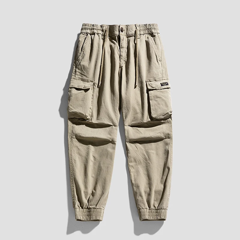 Herren Robuste Cargo-Jogginghose im Utility-Style mit Tunnelzugbund, aufgesetzten Klappentaschen und Kniepaneelen Drune