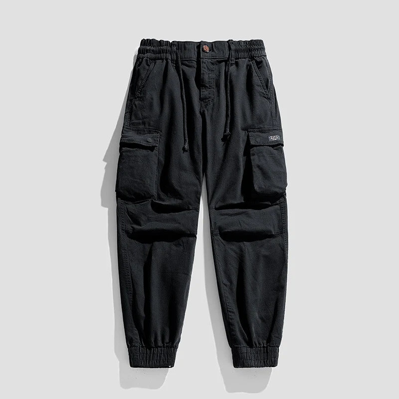 Herren Robuste Cargo-Jogginghose im Utility-Style mit Tunnelzugbund, aufgesetzten Klappentaschen und Kniepaneelen Drune