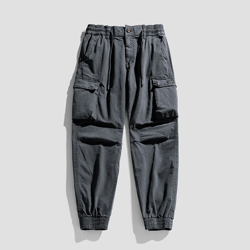 Herren Robuste Cargo-Jogginghose im Utility-Style mit Tunnelzugbund, aufgesetzten Klappentaschen und Kniepaneelen Drune