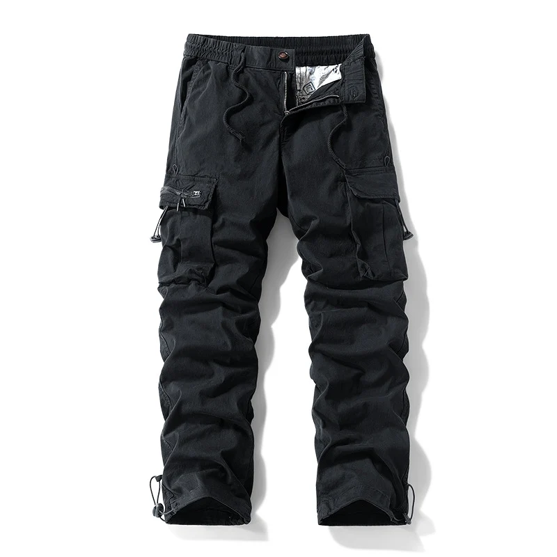 Herren Robuste Cargo‑Hose im Tactical‑Utility‑Stil mit elastischem Bund und Multifachtaschen Drune