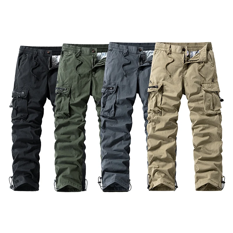 Herren Robuste Cargo‑Hose im Tactical‑Utility‑Stil mit elastischem Bund und Multifachtaschen Drune