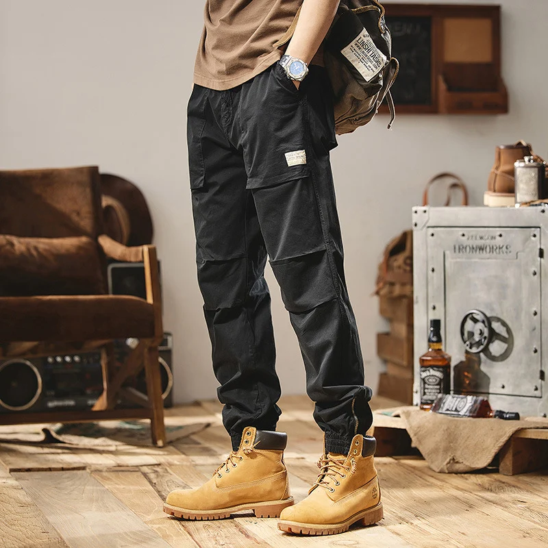 Herren Robust-Canvas Feldjogger mit Knieabnähern, aufgesetzten Utility-Taschen und elastischem Knöchelsaum Drune