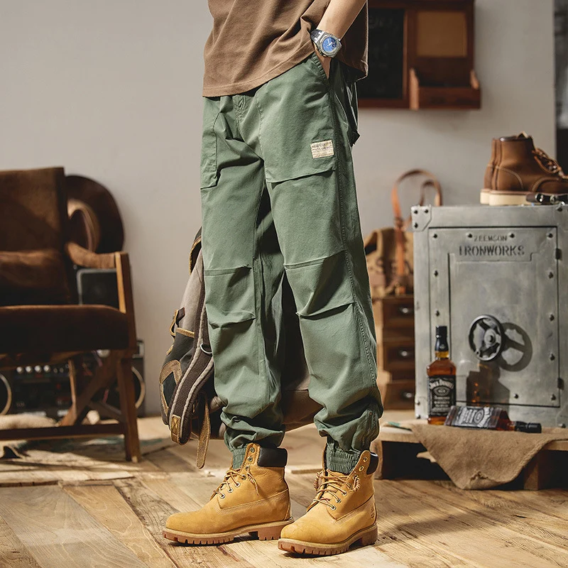 Herren Robust-Canvas Feldjogger mit Knieabnähern, aufgesetzten Utility-Taschen und elastischem Knöchelsaum Drune