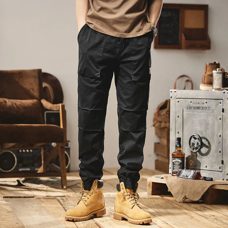 Herren Robust-Canvas Feldjogger mit Knieabnähern, aufgesetzten Utility-Taschen und elastischem Knöchelsaum Drune