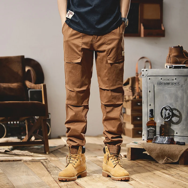 Herren Robust-Canvas Feldjogger mit Knieabnähern, aufgesetzten Utility-Taschen und elastischem Knöchelsaum Drune