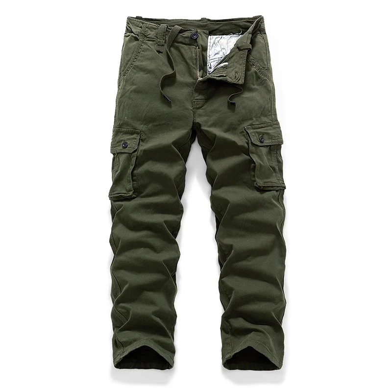 Herren Robust-Canvas Cargohhose mit Tunnelzugbund, Knieabnähern und Mehrfach-Klappentaschen Drune
