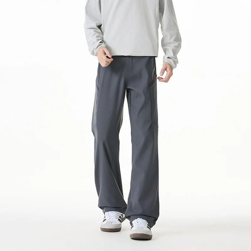 Herren Relaxed-Fit Utility‑Trekkinghose mit elastischem Bund, segmentierten Kniepaneelen und Kordel-Saum Drune
