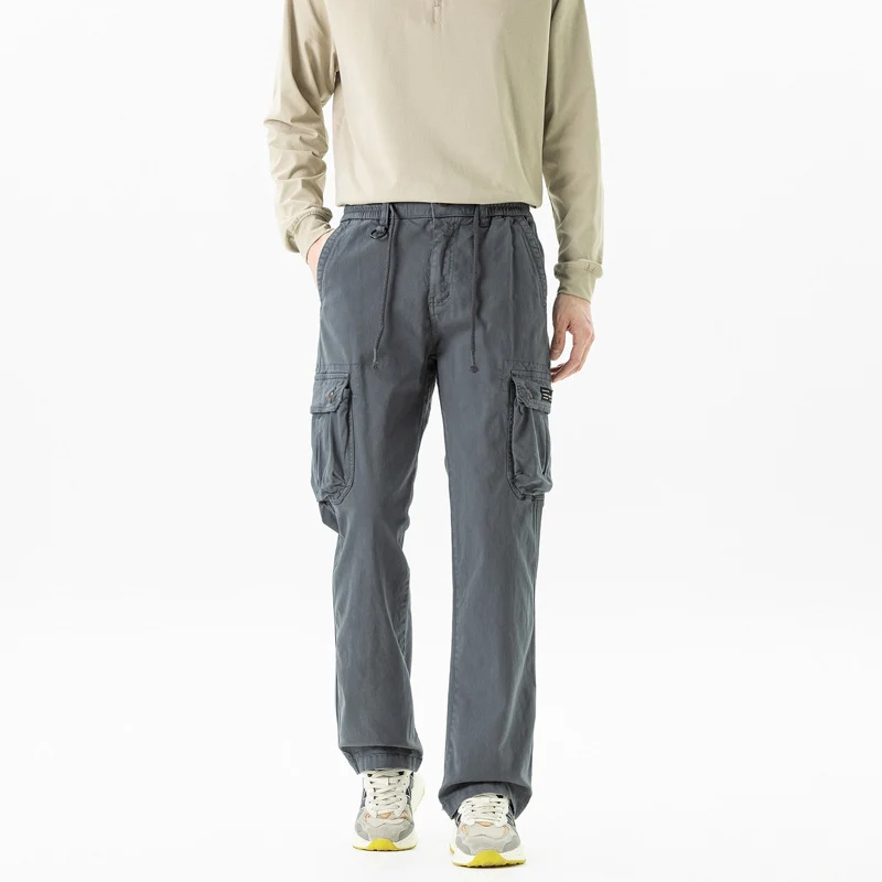 Herren Relaxed-Fit Canvas-Cargohose mit Tunnelzug, Multifach‑Taschen und Utility‑D-Ring Drune