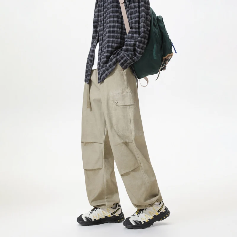 Herren Relaxed Cargo-Hose mit elastischem Bund, Lagen-Paneelen und Utility-Taschen Drune