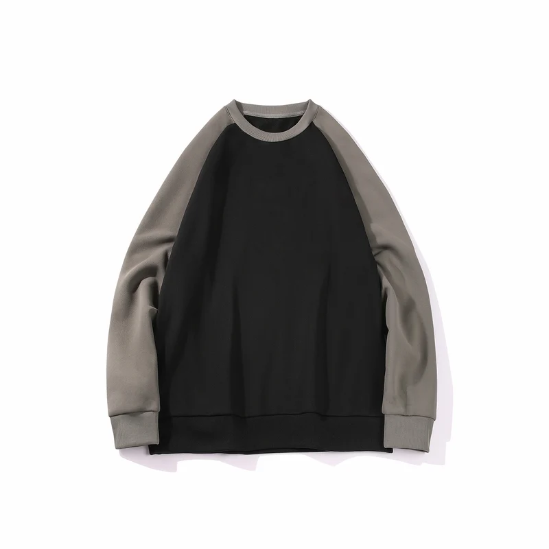 Herren Raglan‑Sweatshirt mit kontrastärmel, weichem Fleece‑Innenfutter und geripptem Saum Drune