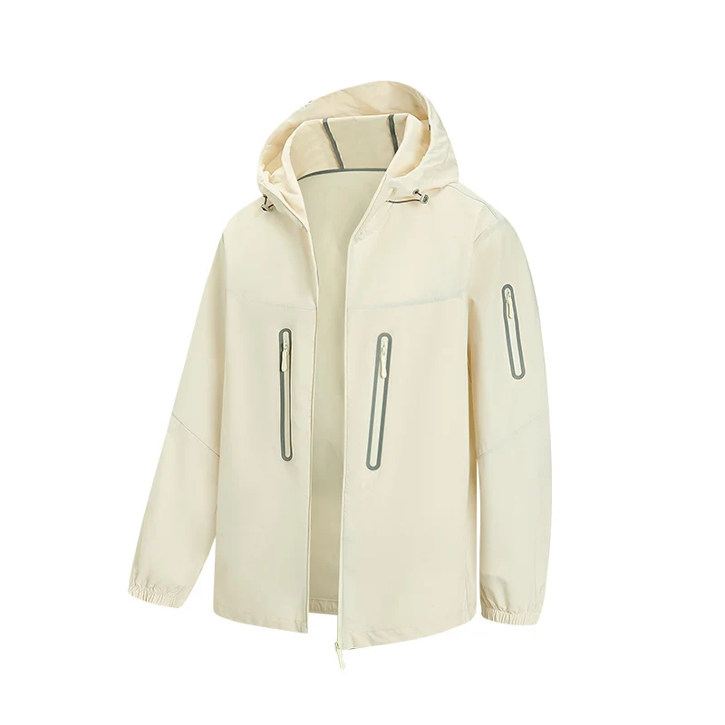 Herren Packbare Technical-Softshelljacke mit Kapuze, getapten Reißverschlüssen und Brusttaschen Drune