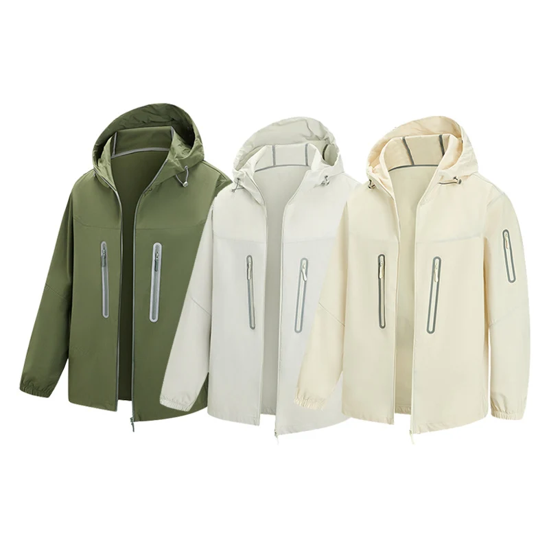 Herren Packbare Technical-Softshelljacke mit Kapuze, getapten Reißverschlüssen und Brusttaschen Drune