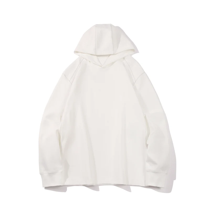 Herren Oversized Kapuzenpullover aus schwerer Baumwollmischung mit Kontrastnähten und Raglanärmeln Drune