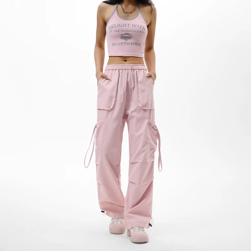 Herren Oversized Cargo‑Bundhose im Baggy‑Utility‑Cut mit Elastikbund, Klapptaschen und verstellbaren Saumabschlüssen Drune