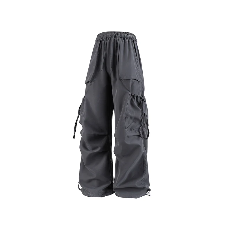 Herren Oversized Cargo‑Bundhose im Baggy‑Utility‑Cut mit Elastikbund, Klapptaschen und verstellbaren Saumabschlüssen Drune