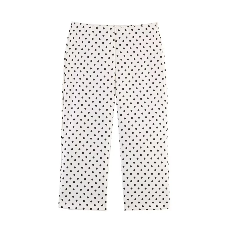 Damen Blusejacke mit Bindegürtel, Brusttaschen und Polka-Dot‑Muster Drune