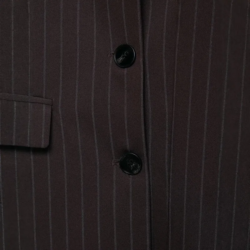Damen Blazer mit übergroßem Schalkragen und langer Bindeschleife Drune
