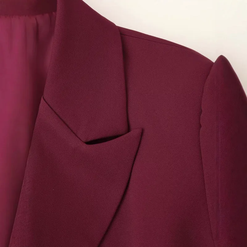 Damen Blazer mit Cut-Out‑Schultern, Taillengürtel und Pattentaschen Drune