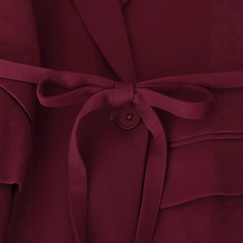 Damen Blazer mit Cut-Out‑Schultern, Taillengürtel und Pattentaschen Drune