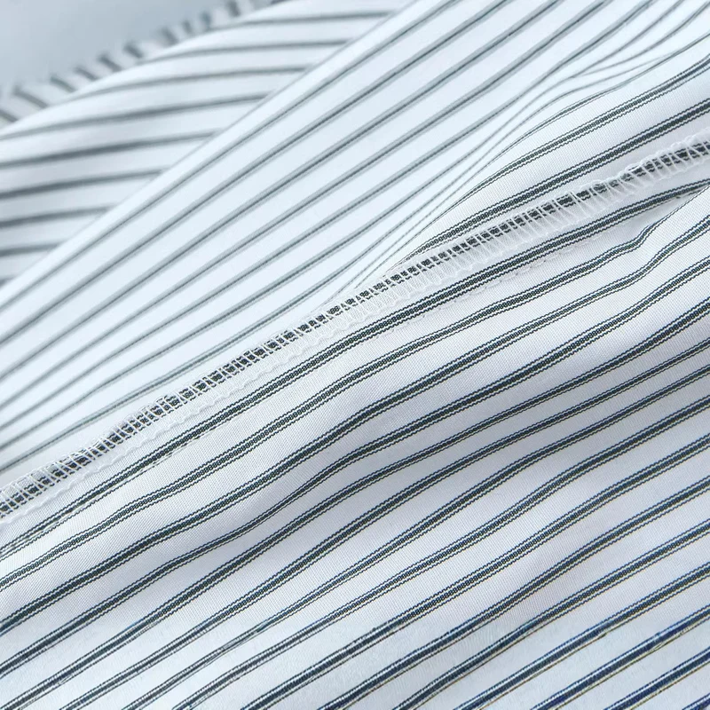 Damen Bindeschal‑Bluse mit Streifenmuster und Oversize‑Passform Drune