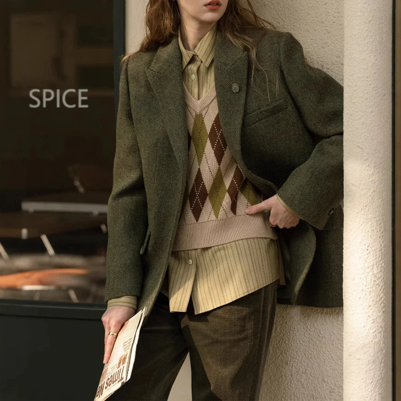 Damen Eleganter und moderner Wollblazer Drune