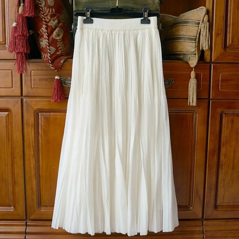Damen Eleganter und fließender Maxirock Drune