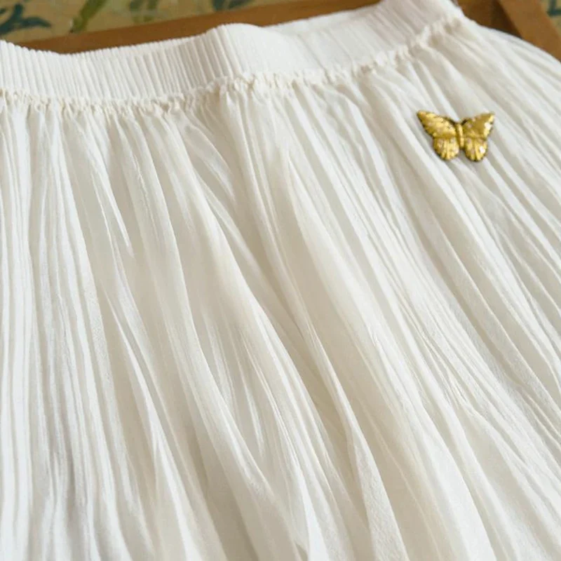Damen Eleganter und fließender Maxirock Drune