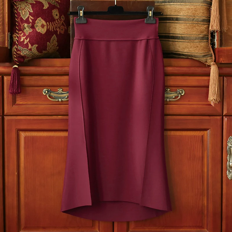 Damen Eleganter und figurbetonter Midi-Rock Drune