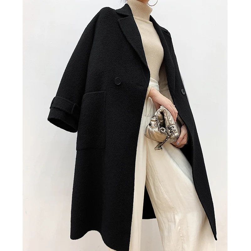 Damen Eleganter und bequemer Wollmantel Drune