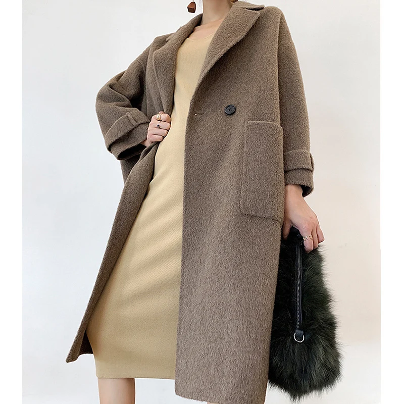 Damen Eleganter und bequemer Wollmantel Drune